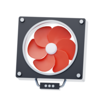 System Fan 3D Icon. Computer Hardware Part png