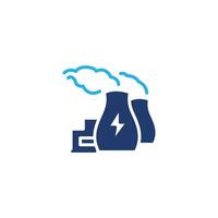 nuclear power plant colored icon design good for web or mobile app vector