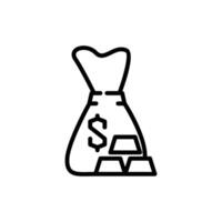 gold price outline icon design good for web or mobile app vector