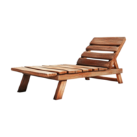 Classic Wooden Daybed Lounger Design on Transparent Background png