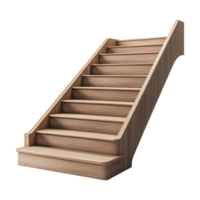 Decorative Wooden Curved Steps on Transparent Background png