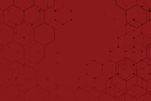 abstract background with red hexagons vector