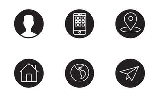 black and white buttons for web vector