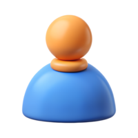 Abstract 3D Render of a Colorful Person Icon Perfect for Websites and App Design png