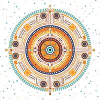 Afrofuturism Circuit Patterns vector