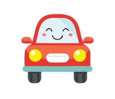 A car with a smiling face vector