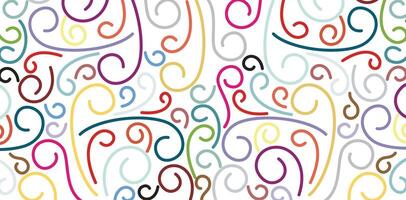 Colorful Swirls Pattern on a isolated white backgrounds for business cards templates, banner, flyer, covering calendar, web banner, signs, website header, landing page, social media templates elements vector