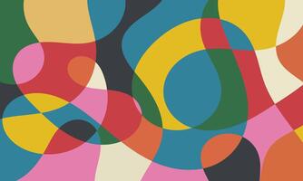 a colorful abstract pattern with many shapes vector
