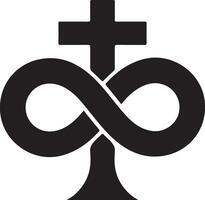 the symbol for the catholic church is an infinity symbol vector