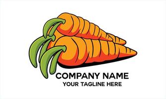 fresh carrot logo vector