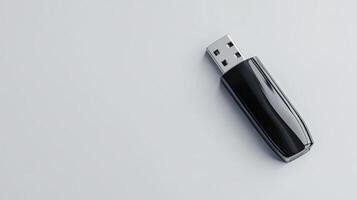 Flash Drive On Light Gray Background photo