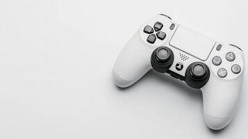 Gaming Controller On White Background Minimalist Product Photography photo