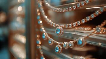 Beautifully Crafted Jewelry Display Showcasing Intricate Designs and Sparkling Gemstones photo