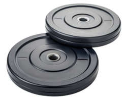 Set of weight plates for strength training exercises on a transparent background png