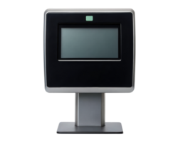 Sleek digital display for modern self-service systems on a transparent background png