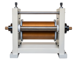 Robust industrial roller machine for precise material processing on a transparent background png