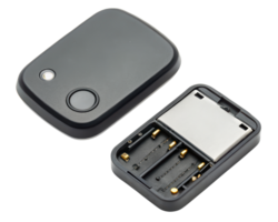 A sleek battery charger with a compact design on a transparent background png