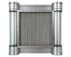 Durable industrial air filter for heavy-duty applications on a transparent background png