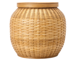 Artisan woven basket showcasing beautiful craftsmanship on a transparent background png