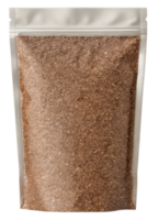 Natural brown sugar packaged in a resealable pouch on a transparent background png