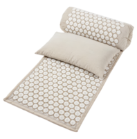 Comfortable sleeping mat with a supportive pillow on a transparent background png