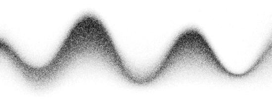 Black grain wavy gradient texture. Stippled flowing grit background. Grungy noisy dot work wallpaper for banner, poster, brochure. Curvy sand dune backdrop with speckles, particles, granules vector