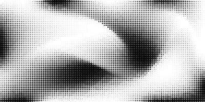 Halftone dotted background. Black and white fluid halftone pixelated backdrop. Grit dots texture. Halfton dots overlay for posters, cover, banner, poster, presentation vector