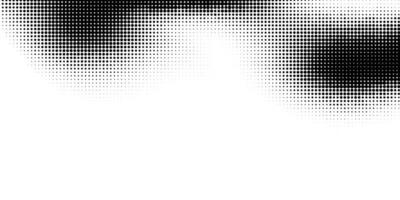 Abstract gradient halftone background. Black and white fluid halftone pixelated backdrop. Grit dots texture. Halfton dots overlay for posters, cover, presentation vector