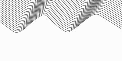 Trendy geometric line background. Motion line art backdrop design, black and white colors. Dynamic abstract background with lines vector