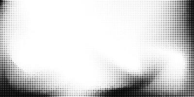 Dotted haftone texture background. Black and white fluid halftone pixelated backdrop. Grit dots texture. Halfton dots overlay for posters, cover, banner, poster, presentation vector