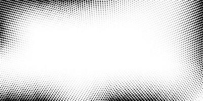Halftone dots gradient background. Black and white fluid halftone pixelated backdrop. Grit dots texture. Halfton dots overlay for posters, cover, presentation vector