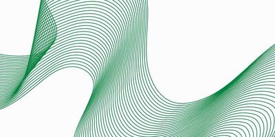Green lins wave background. Simple black and white motion line art backdrop design. Dynamic abstract background with lines vector