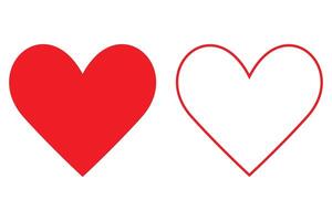 Romantic Heart Icons Set Love and Affection Collection vector