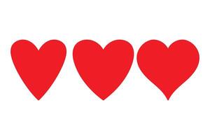 Collection of Heart Icons on White Background vector