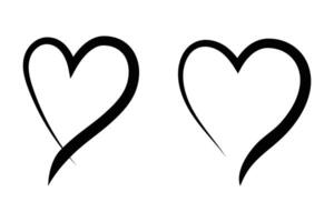 Simple Set of Hand Drawn Sketch Love Icons 2 Icons Isolated on White Background vector