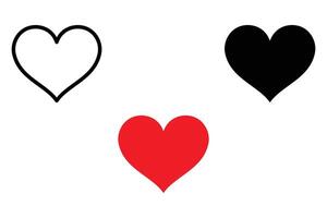 Heart Icon Set for Mobile Concept and Web Design Illustration vector