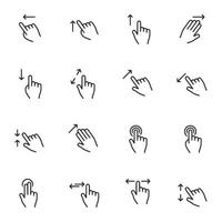 A set of icons for pointing and clicking vector
