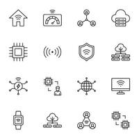 A set of icons for technology and electronics vector