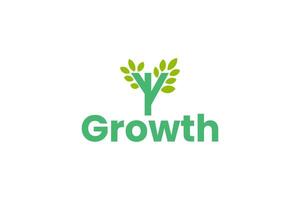 A symbolic illustration of natural growth with a simple design and fresh green color. Perfect for use in eco-friendly projects and green businesses. vector
