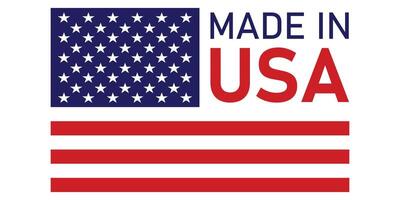 Made in USA Flag graphic design showcasing pride in US manufacturing. vector