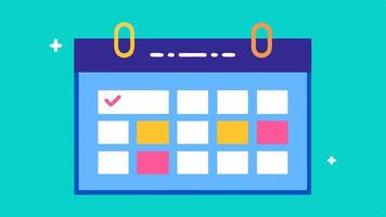 A Calendar with Goals Highlighted Illustrate a calendar where specific days are highlighted in bright colors to represent goalsetting and planning for productivity.. vector