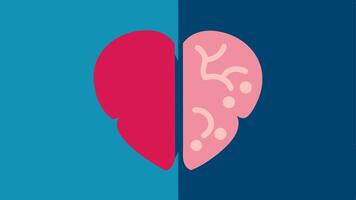 Broken Heart and Brain A heart and brain side by side with cracks appearing on both illustrating the connection between emotional distress and mental health.. vector
