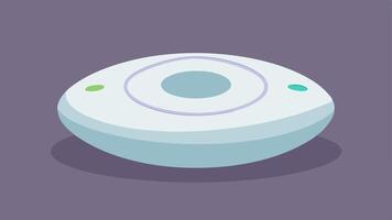 Meditation Device An ovalshaped gadget with soft lights that change colors. It has touch buttons for selecting different meditation modes promoting relaxation away from screens.. vector