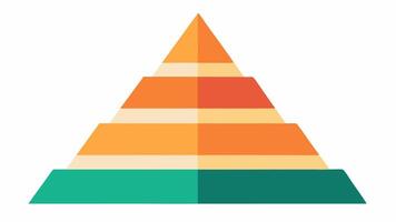 A simple pyramid with five tiers each labeled with illustrations corresponding to the different needs creating a clear hierarchy.. vector