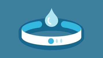 Hydration Reminder Bracelet A silicone bracelet that flashes an alert on its screen to indicate when its time to drink water showing a water droplet icon beside it.. vector