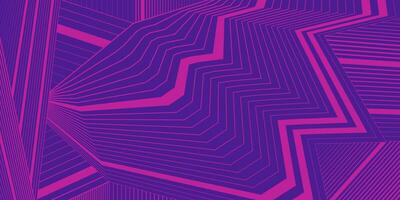Bold Neon Pink and Purple Geometric Line Art Pattern with Angular Structures. Dynamic and vibrant design with overlapping lines, zigzag shapes, and optical illusions. Perfect for futuristic art, urban vector