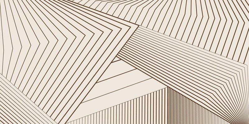 Architectural Geometric Line Art Pattern with Overlapping Linear Shapes on Beige Background. Abstract design with angular structures, precision lines, and symmetrical patterns. Ideal for modern wall