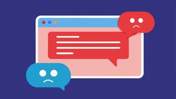 Empty Text Conversation A chat window with messages left unread depicting the worry of hitting send and the fear of not receiving a response.. vector
