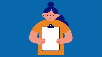 Clipboards of Standards A person holding a clipboard filled with unattainable body standards while feeling weighed down representing the burden of societal expectations.. vector