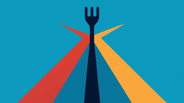 Two Paths A fork in the road showing two paths. vector